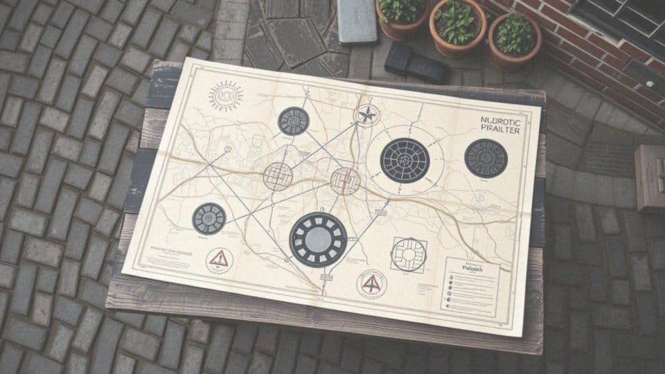 Jakie symbole są stosowane do oznaczania studzienek na mapie geodezyjnej?