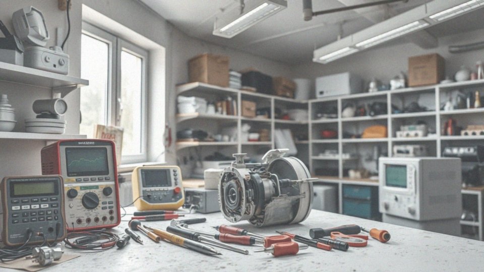 Jakie sprzęty są używane do diagnostyki i naprawy w kursie elektromechanika?