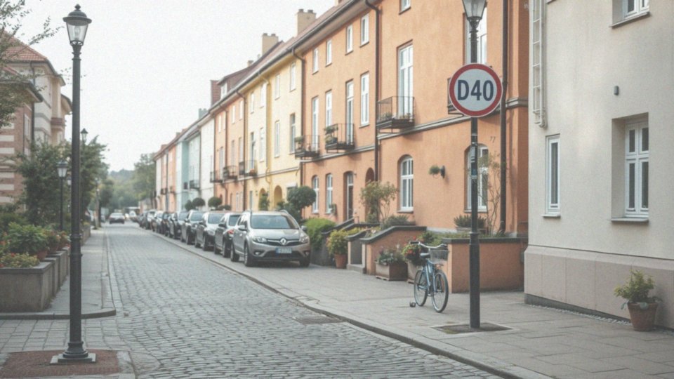 Jakie zasady obowiązują w strefie zamieszkania oznaczonej znakiem D-40?