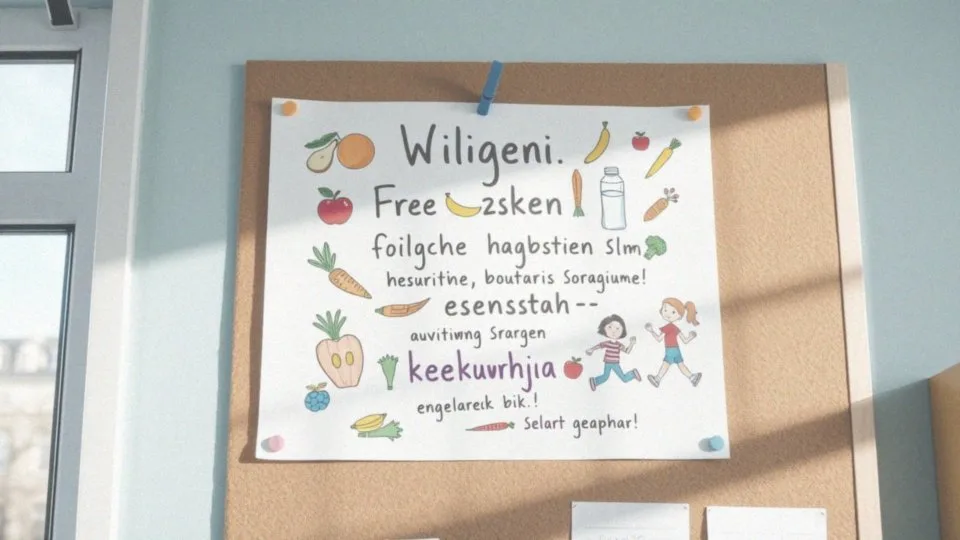 Zdrowy styl życia – plakat edukacyjny dla 4 klasy